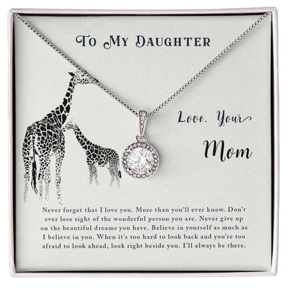 To My Daughter Necklace – Daughter’s Jewelry Gift by Mom – Eternal Hope Necklace