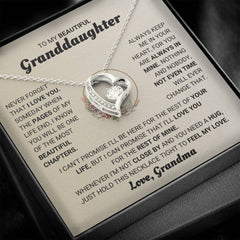 Everlasting Necklace Gift for Granddaughter, Timeless Jewelry With Love, Forever Love Necklace Necklace, To My Beautiful Granddaughter