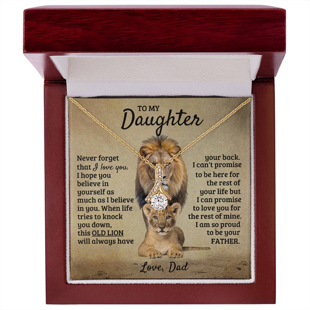 To My Daughter Necklace - I am so proud to be your father - Daughter Gift from Dad - Alluring Beauty Necklace