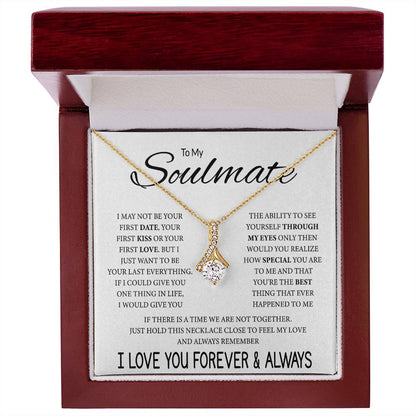 To My Soulmate Necklace - Romantic Gift for Valentine’s Day & Relationship Milestones - Alluring Beauty Necklace