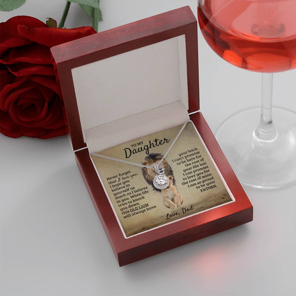 To My Daughter Necklace - Father to Daughter Gift for Graduation, Birthday & Big Life Moments - Eternal Hope Necklace