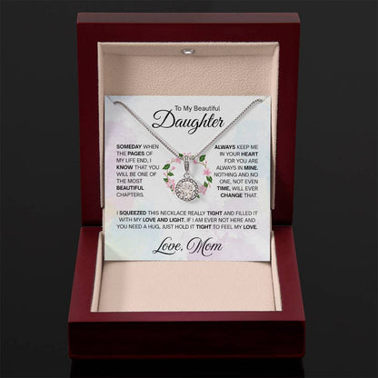 To My Lovely Daughter Necklace - Always keep me in your heart - Gift for Daughter from Mom - Eternal Hope Necklace