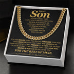 To My Son - You are braver than you believe - Cuban Link Chain Gift for Son