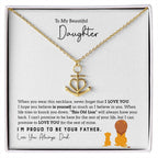 To My Daughter Necklace - Everyday Love Jewelry Gift from Dad for Daughter’s Birthday & Just Because - Anchor Pendant Necklace