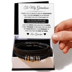 To My Grandson – Graduation, Christmas Jewelry from Grandpa – Love You Forever Bracelet
