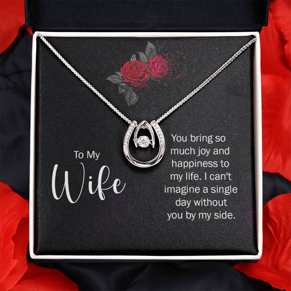 Sentimental Gift for Wife - Emotional Husband-to-Wife Jewelry for Birthday, Christmas & Valentine’s Day - Lucky In Love Necklace