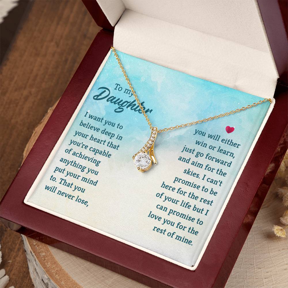 To My Daughter Necklace – Holiday Gift for Daughter Graduation – Alluring Beauty Necklace