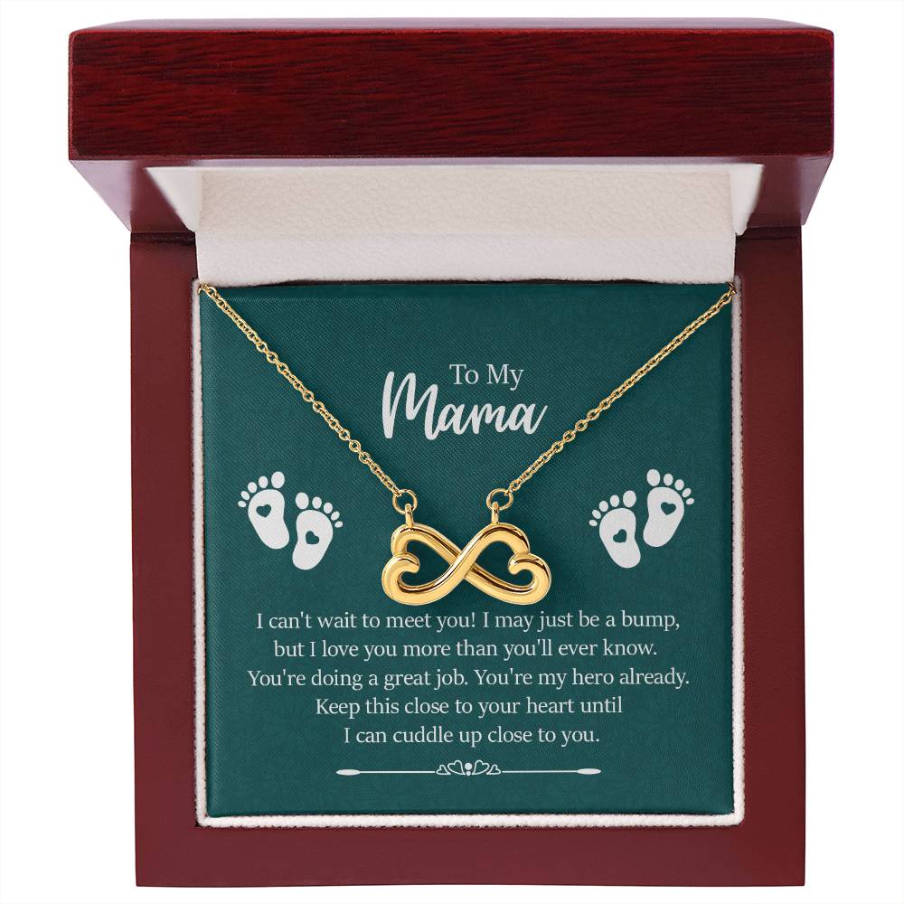 To My Mama - I can't wait to meet you Endless Love Necklace - Gift for New Mom