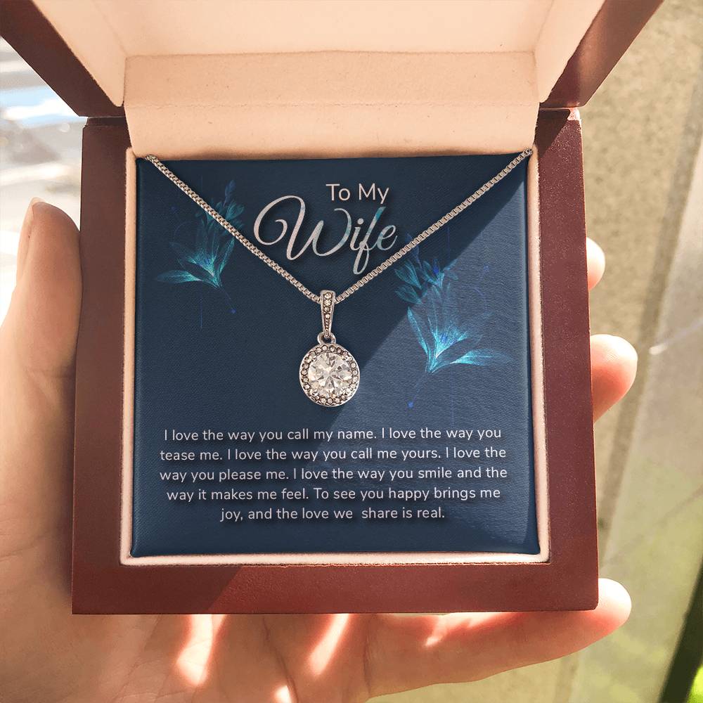 To My Wife Necklace - Loving Husband Gift, Meaningful Jewelry for Anniversary, Christmas & Valentine’s Day - Eternal Hope Necklace