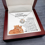 To My Granddaughter Necklace – Grandma Gift for Granddaughter Birthday Graduation – Crown Pendant Necklace