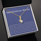 Unbiological Sister Necklace - Gift for Bonus Sister - Alluring Beauty Necklace