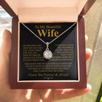 To My Wife Necklace - Husband to Wife Jewelry for Romantic Valentine’s Day, Birthday & Anniversary Gifts - Eternal Hope Necklace