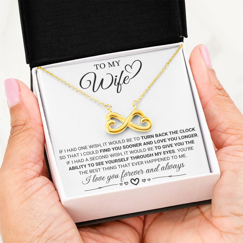 Romantic Jewelry Gift for Wife - Perfect From Husband for Birthday, Anniversary & Valentine’s Day - Endless Love Necklace