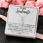 To My Soulmate Necklace - Best Soulmate Gift for Valentine’s Day & Everyday Romance - Alluring Beauty Necklace