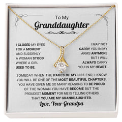 Sentimental Necklace Gift for Granddaughter, Timeless Jewelry, Keepsake of Love, Alluring Beauty Necklace, To My Beautiful Granddaughter