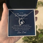 To My Daughter Necklace – Daughter Gift for Birthday Graduation Achievements – Forever Love Necklace