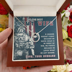 Gift for Army Wife - Heartfelt Jewelry from Husband for Birthday, Anniversary, Valentine’s Day, Christmas - Lucky In Love Necklace