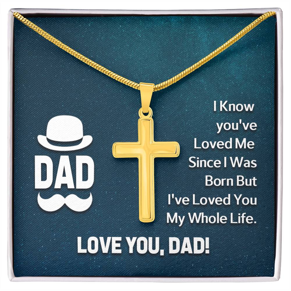 Dad - I know - Artisan Cross Necklace Gift for Dad