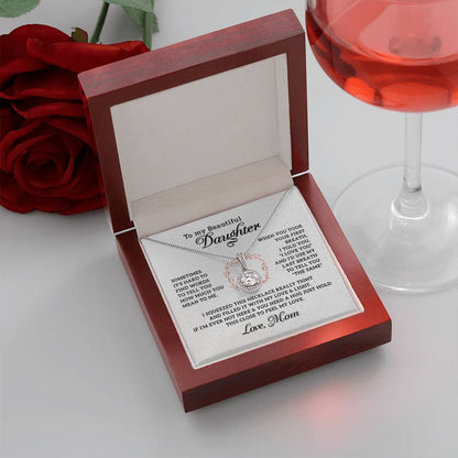 To My Daughter Necklace – Mom’s Choice for Daughter Birthday Graduation – Eternal Hope Necklace