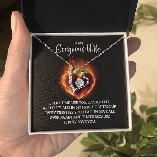 Wife Jewelry Gift from Husband - Sweet Romantic Gift for Valentine’s Day - Forever Love Necklace