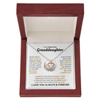 To My Granddaughter Necklace – Jewelry Gift for Granddaughter on Graduation & Birthday – Crown Pendant Necklace