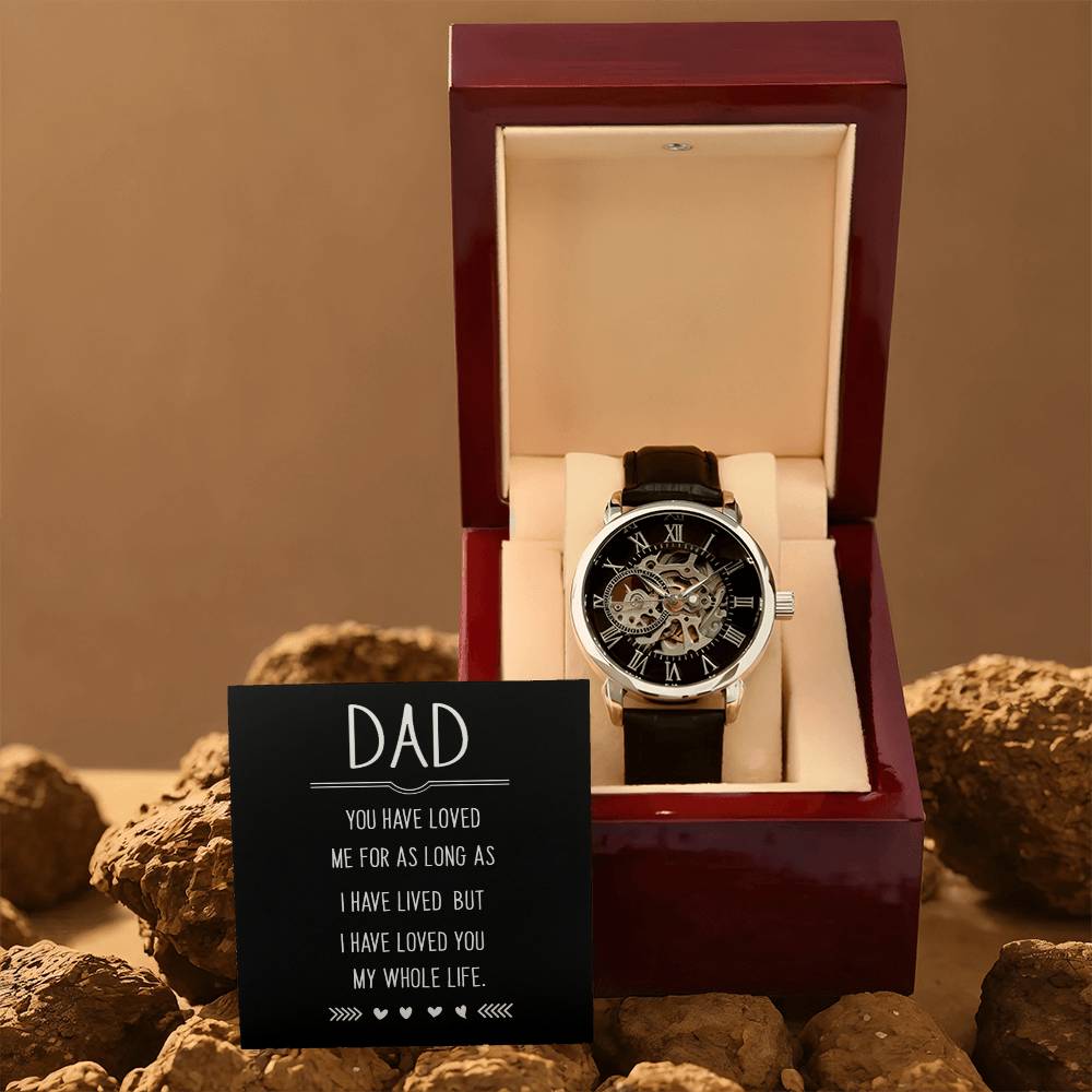 Gift for Dad - You Have Loved Me - Men's Openwork Watch