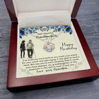 To My Granddaughter Necklace – Valentine’s Day & Graduation Gift for Granddaughter from Grandpa – Crown Pendant Necklace