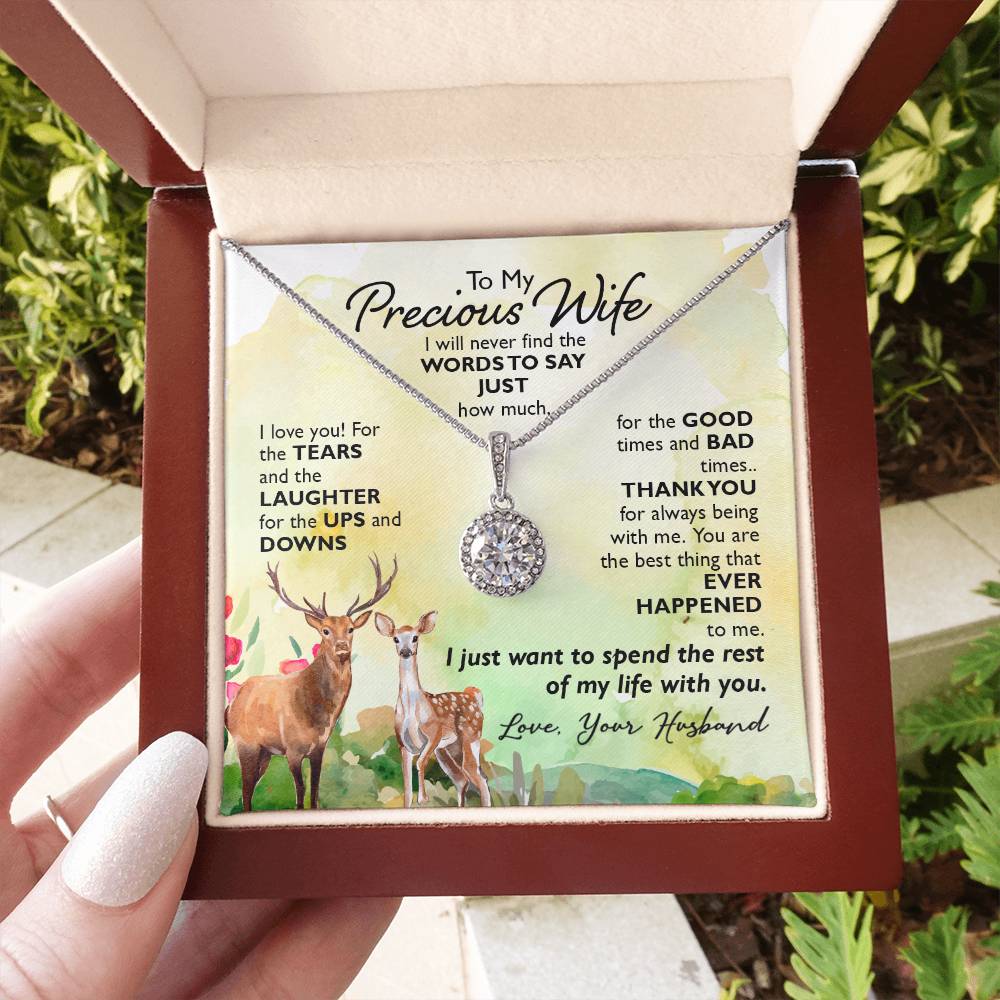 Love Gift for Wife from Husband - Sentimental Jewelry for Valentine’s Day, Anniversary, Birthday & Christmas - Eternal Hope Necklace