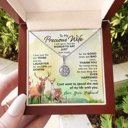 Love Gift for Wife from Husband - Sentimental Jewelry for Valentine’s Day, Anniversary, Birthday & Christmas - Eternal Hope Necklace