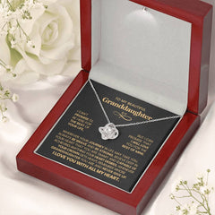 Christmas Necklace for Granddaughter, Elegant Jewelry Gift with Message Card, Special Holiday Keepsake, To My Granddaughter