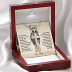 To My Son - Gift for Son from Dad - I am so proud to be your father - Artisan Cross Necklace