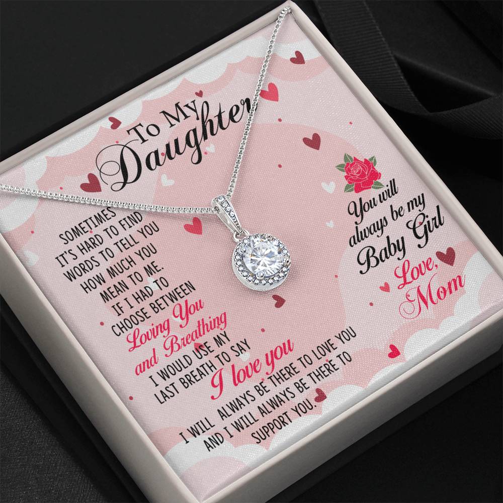 To My Daughter Necklace – Birthday Christmas Gift Necklace for Daughter from Mom – Eternal Hope Necklace