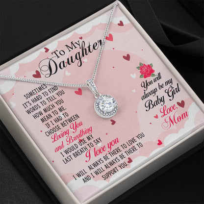 To My Daughter Necklace – Birthday Christmas Gift Necklace for Daughter from Mom – Eternal Hope Necklace