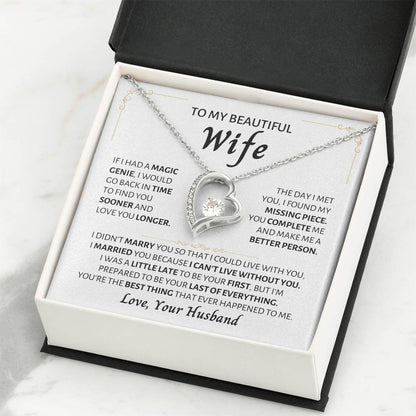 Heartfelt Gift for Wife from Husband - Romantic Jewelry for Special Occasions & Valentine’s Day - Forever Love Necklace