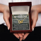 To My Air Force Wife Necklace - Jewelry Gift for Anniversary from Husband - Interlocking Hearts Necklace