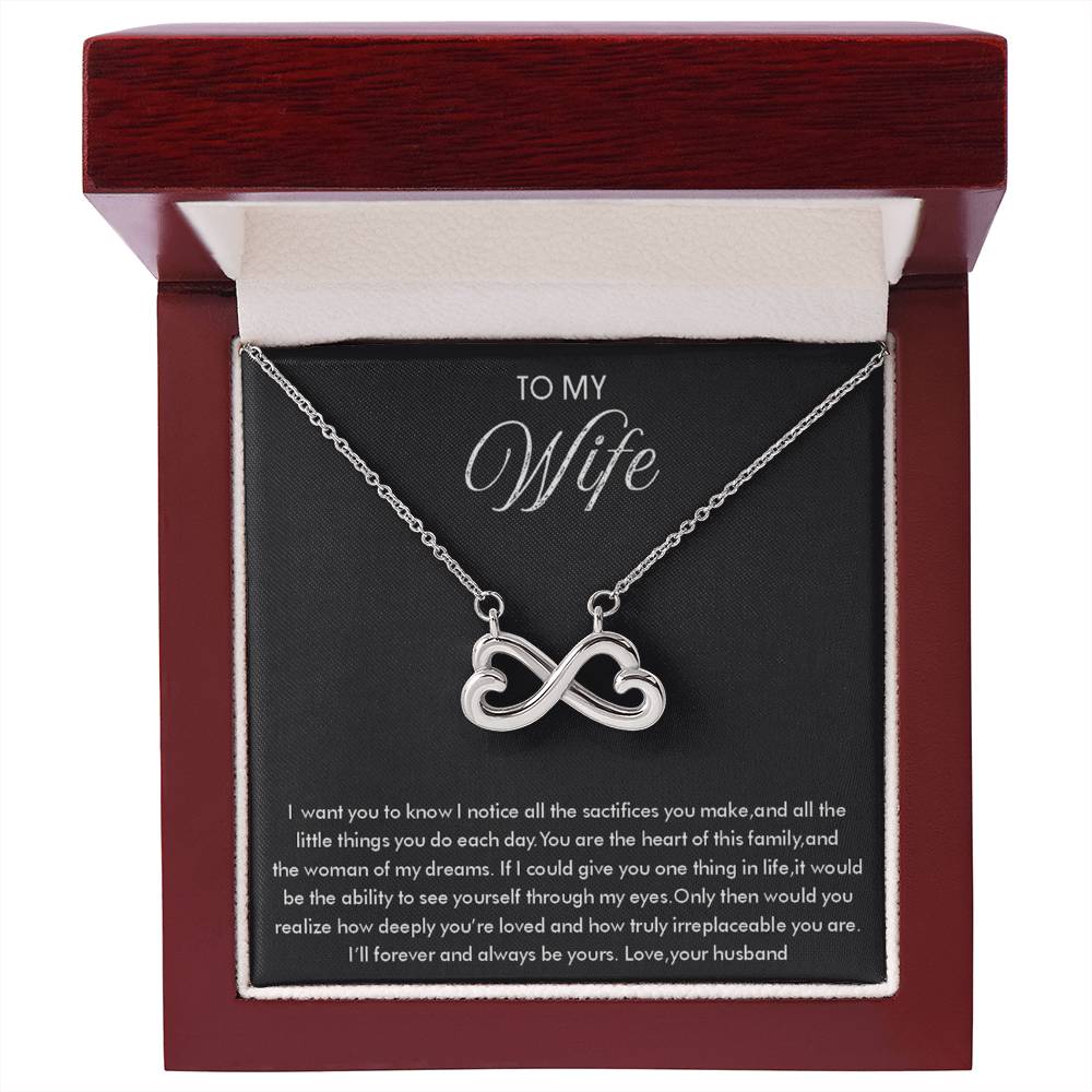 Special Gift for Wife - Romantic Jewelry from Husband for Valentine’s Day or Birthday - Endless Love Necklace