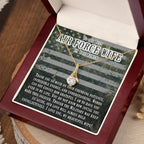 Birthday Gift for Air Force Wife from Husband - Emotional Jewelry for Anniversary & Valentine’s Day Too - Alluring Beauty Necklace