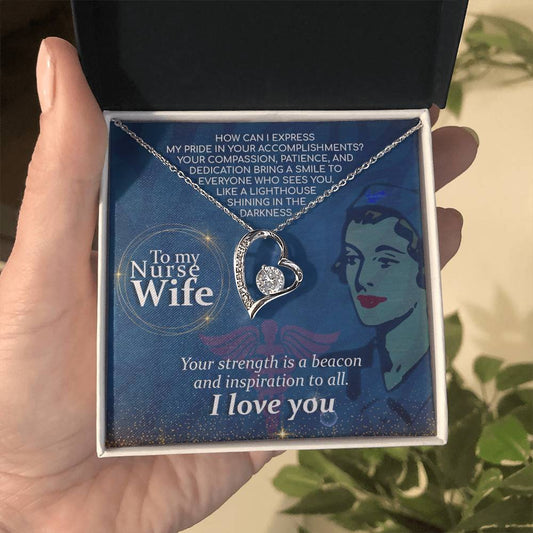 Cute Gift for Nurse Wife from Husband - Romantic Jewelry for Special Occasions - Forever Love Necklace