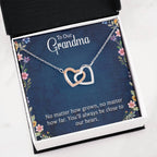 To Our Grandma - You will always be close to our heart - Gift for Grandmother - Interlocking Hearts Necklace