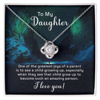 To My Daughter Necklace – Daughter Jewelry Gift for Graduation & Christmas – Love Knot Necklace