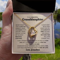 Everlasting Necklace Gift for Granddaughter, Timeless Jewelry With Love, Forever Love Necklace Necklace, To My Beautiful Granddaughter