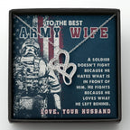 To The Best Army Wife - Heart-to-heart Pendant Necklace from Husband