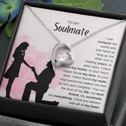 To My Soulmate Necklace - Best Soulmate Gift for Valentine’s Day & Everyday Romance - Forever Love Necklace