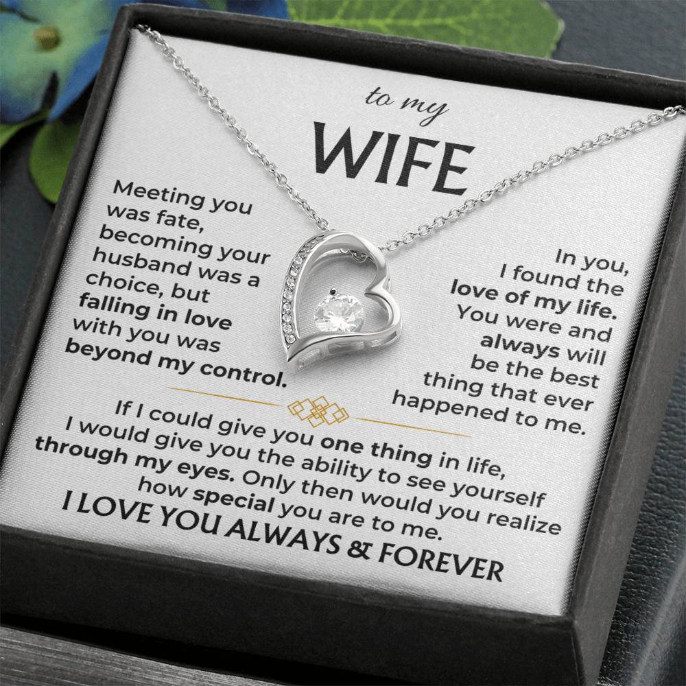 Love Gift for Wife from Husband - Sentimental Jewelry for Valentine’s Day, Anniversary, Birthday & Christmas - Forever Love Necklace