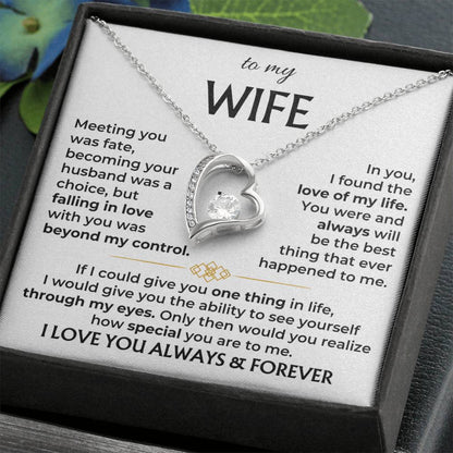 Love Gift for Wife from Husband - Sentimental Jewelry for Valentine’s Day, Anniversary, Birthday & Christmas - Forever Love Necklace