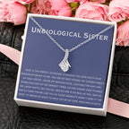 Unbiological Sister Necklace - Gift for Bonus Sister - Alluring Beauty Necklace