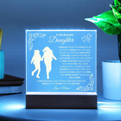Personalized Acrylic Gift For Daughter, Loving Mother’s Day Keepsake, Custom Home Decor Piece, To My Daughter
