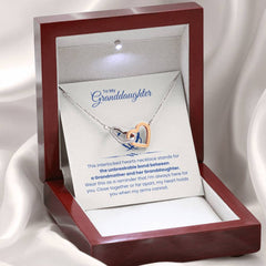 Interlocking Hearts Necklace for Granddaughter, Jewelry Gift, Birthday or Christmas Keepsake, Elegant Pendant, To My Granddaughter