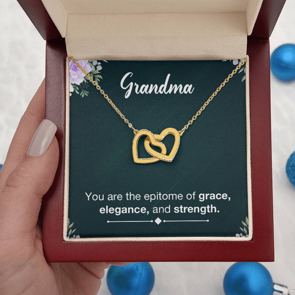 Grandma Necklace from Grandkids - Interlocking Hearts Necklace