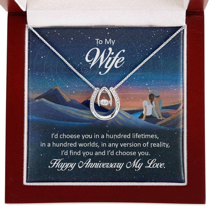 Meaningful Wife Jewelry from Husband - Romantic Gift for Anniversary - Lucky In Love Necklace